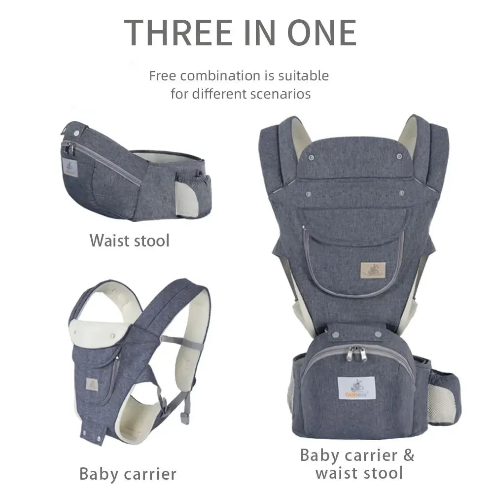 Lightly-shop™ Newborn Ergonomic Baby Carrier Backpack with sun cover