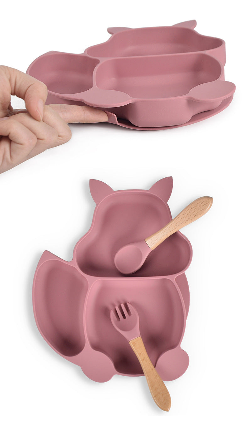 Lightly-shop™ silicone baby feeding set - Squirrel 9 in 1