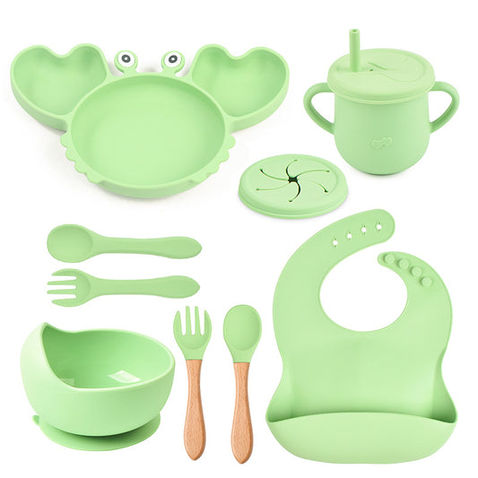 Lightly-shop™ silicone baby feeding set - Сrab 9 in 1