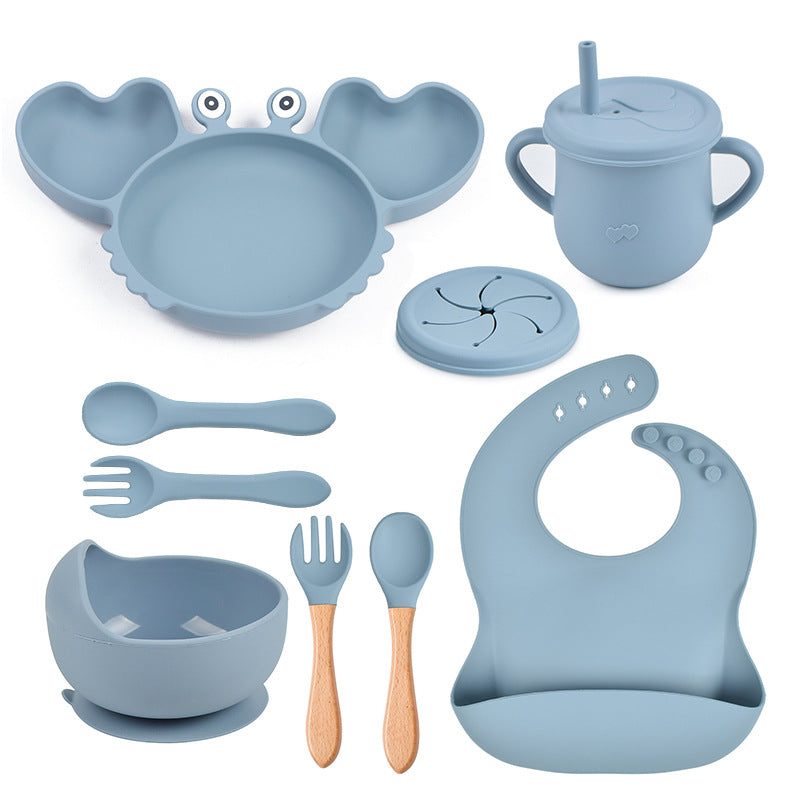 Lightly-shop™ silicone baby feeding set - Сrab 9 in 1