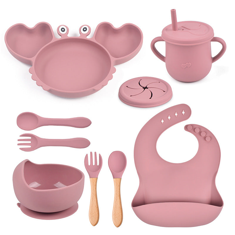 Lightly-shop™ silicone baby feeding set - Сrab 9 in 1