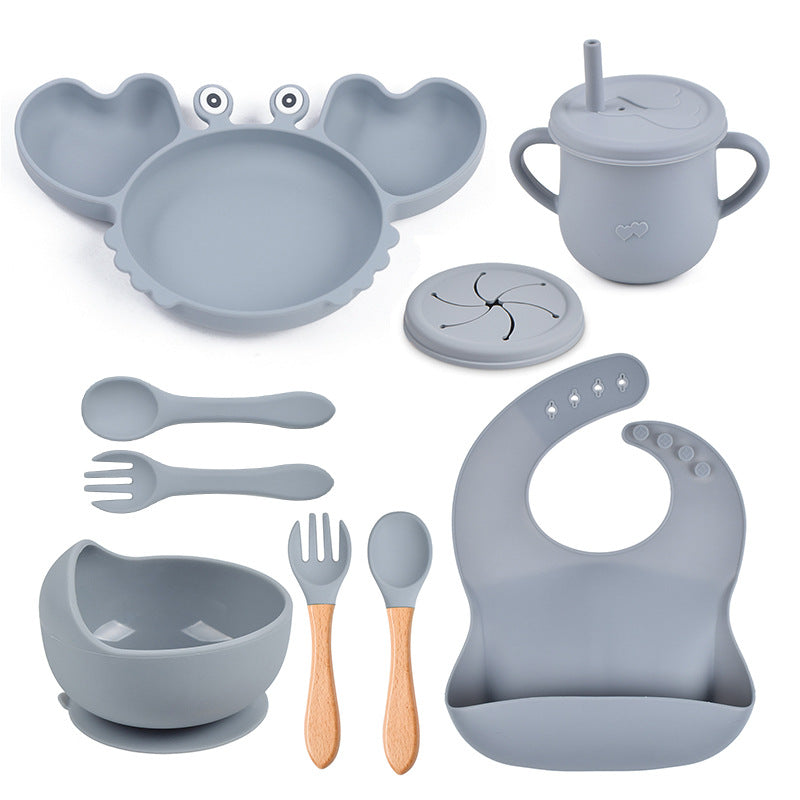 Lightly-shop™ silicone baby feeding set - Сrab 9 in 1